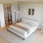 Boucle Fabric Minimalist Bed