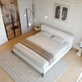 Boucle Fabric Minimalist Bed
