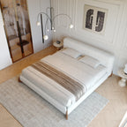 Boucle Fabric Minimalist Bed