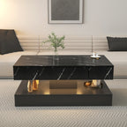 6.93" Modern LED Coffee Table with Storage Drawer