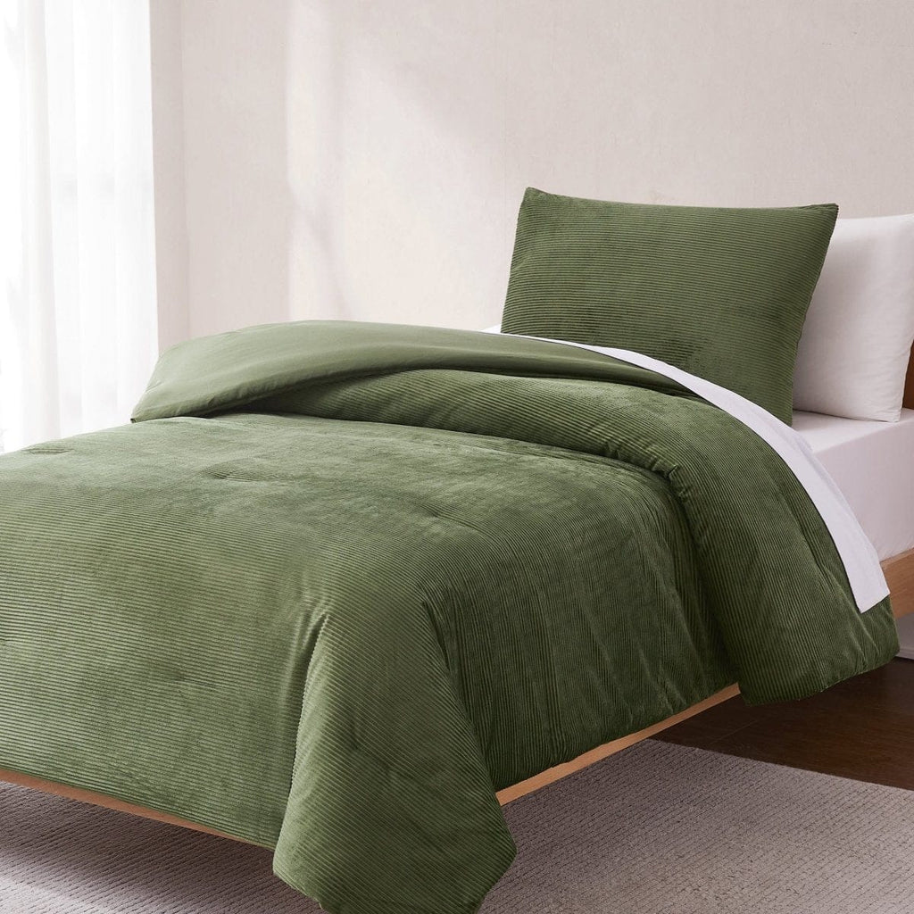 Arden Ribbed Corduroy Comforter Set