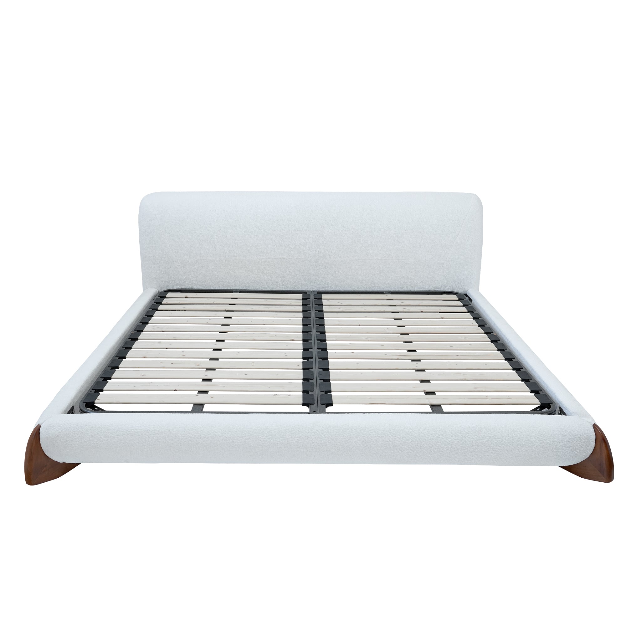Boucle Fabric Minimalist Bed