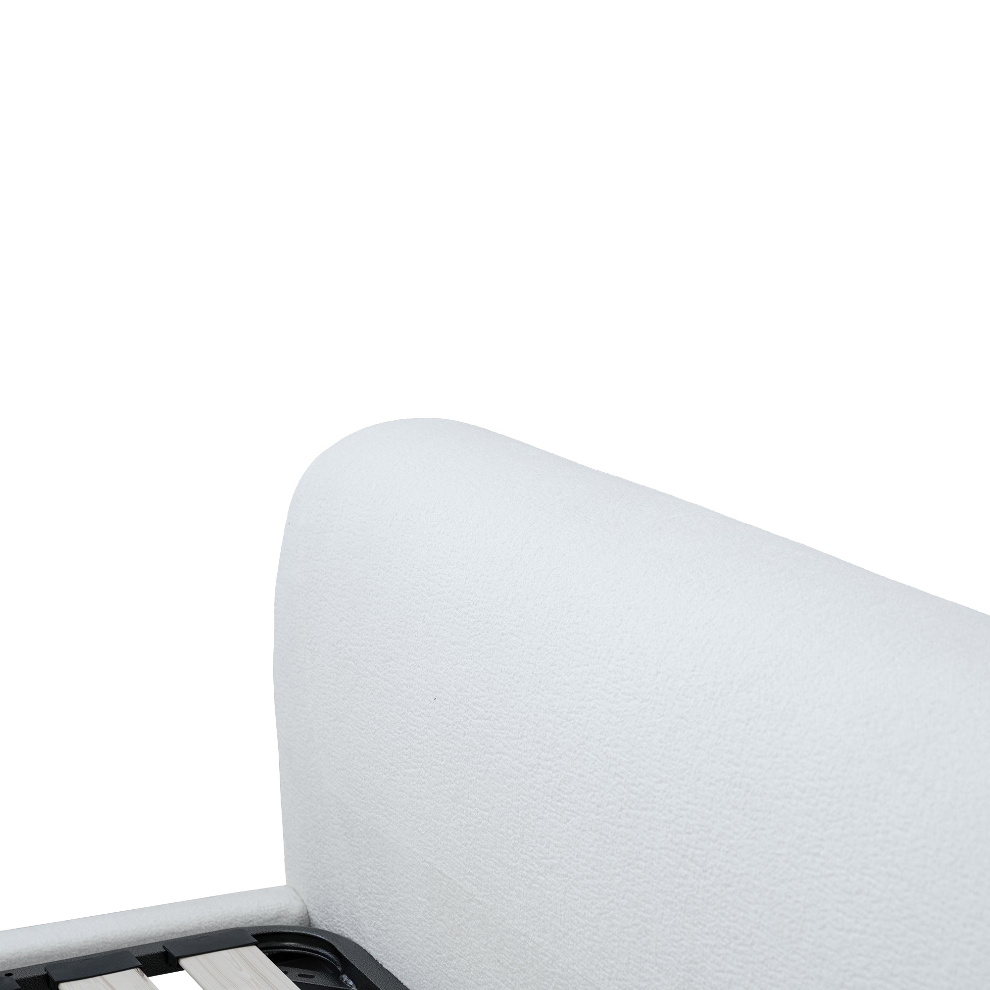 Boucle Fabric Minimalist Bed