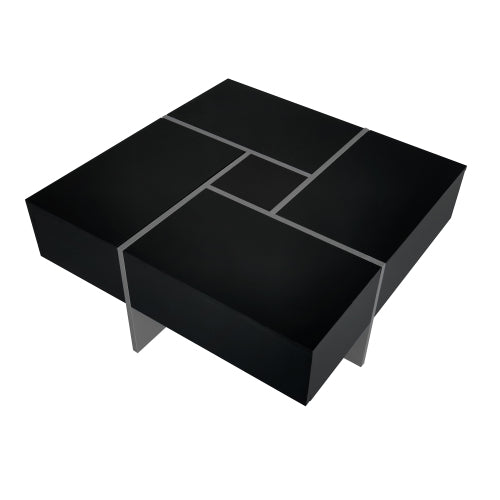 Modern Storage Coffee Table with Expandable Hidden Compartments