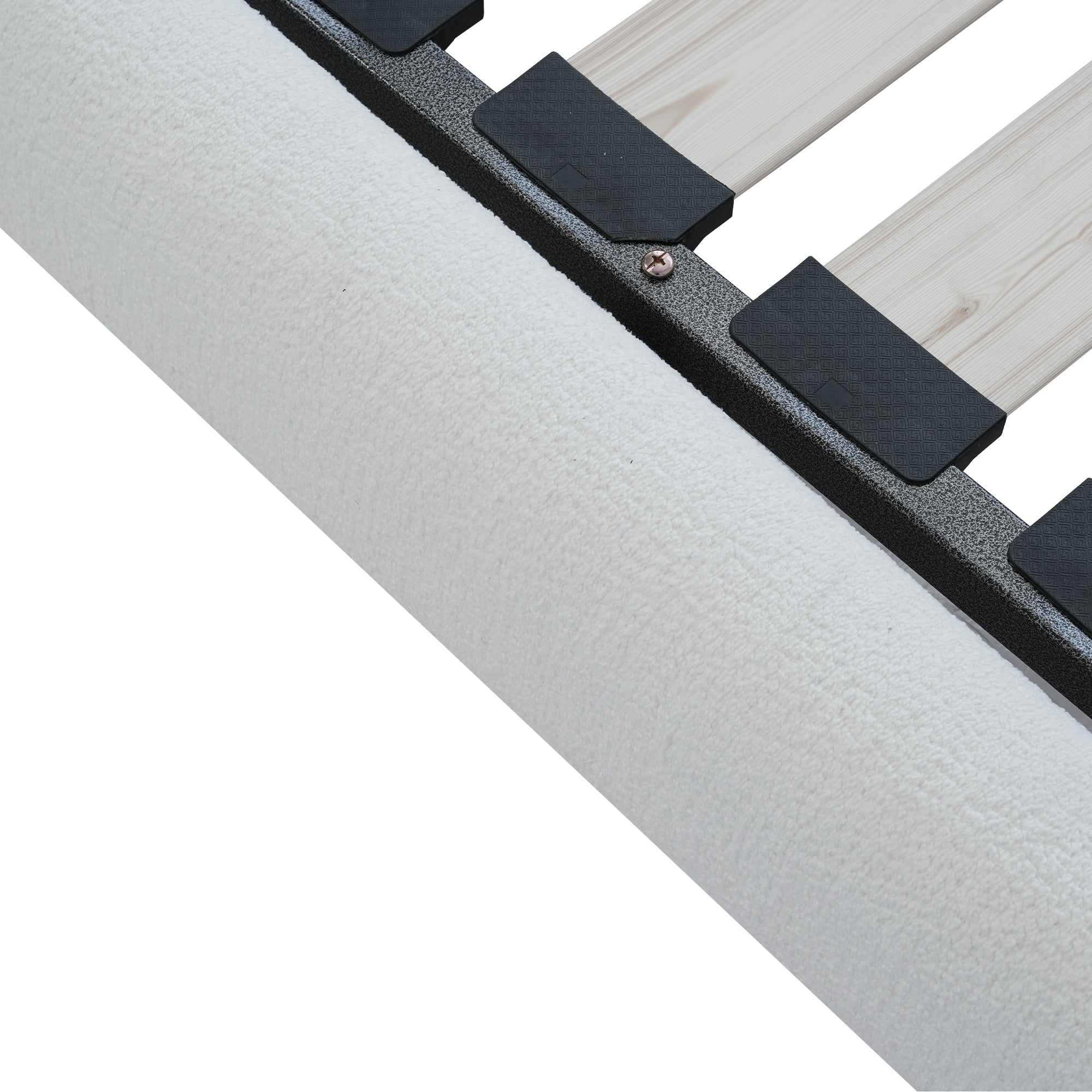 Boucle Fabric Minimalist Bed