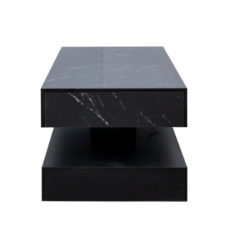 6.93" Modern LED Coffee Table with Storage Drawer