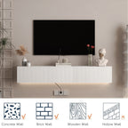 Minimalist Floating TV Stand with LED Lights for 55–65" TVs