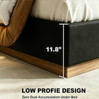 Velvet Dream Bed with Enclosed Wood Base