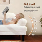 Beige Seventy Nine Inches Futon Sofa Bed Convertible
