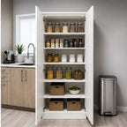 72" Freestanding Double-Door Utility Pantry