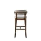 Set of 2 Mid-Century Modern Bar Stools – 30” Upholstered Solid Wood Kitchen Island Chairs