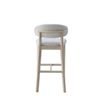 Set of 2 Mid-Century Modern Bar Stools – 30” Upholstered Solid Wood Kitchen Island Chairs