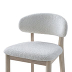Set of 2 Mid-Century Modern Bar Stools – 30” Upholstered Solid Wood Kitchen Island Chairs