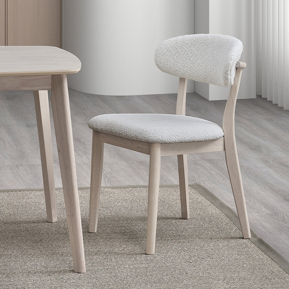 Scandinavian Dining Table Set with Upholstered Chairs for Small Spaces (Seats 4–6)