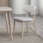 Scandinavian Dining Table Set with Upholstered Chairs for Small Spaces (Seats 4–6)