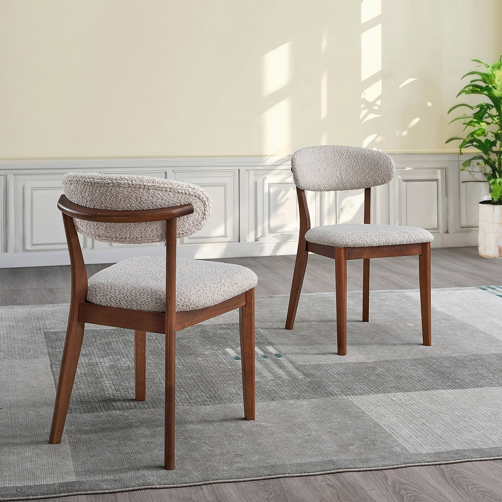 Scandinavian Dining Table Set with Upholstered Chairs for Small Spaces (Seats 4–6)