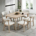 Scandinavian Dining Table Set with Upholstered Chairs for Small Spaces (Seats 4–6)