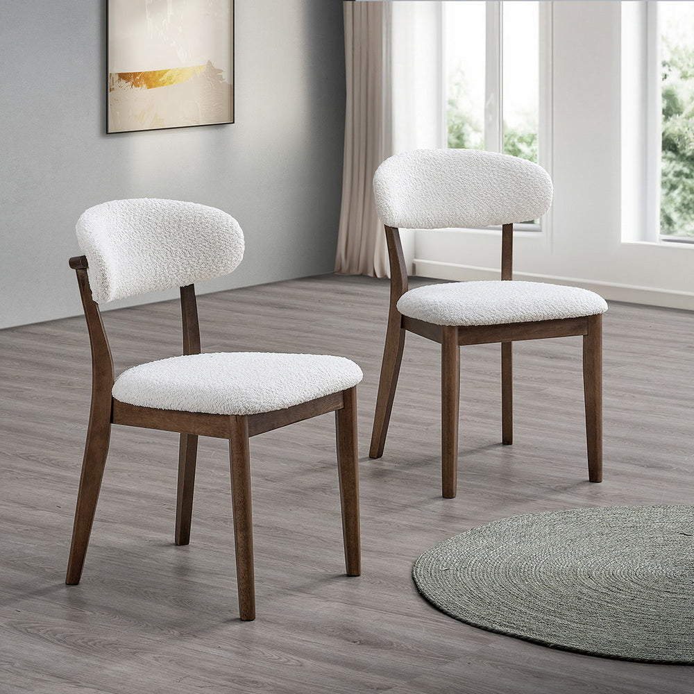 Scandinavian Dining Table Set with Upholstered Chairs for Small Spaces (Seats 4–6)