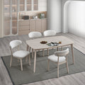 Scandinavian Dining Table Set with Upholstered Chairs for Small Spaces (Seats 4–6)