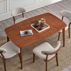 Scandinavian Dining Table Set with Upholstered Chairs for Small Spaces (Seats 4–6)