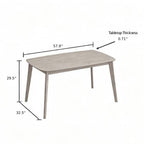 Scandinavian Dining Table Set with Upholstered Chairs for Small Spaces (Seats 4–6)