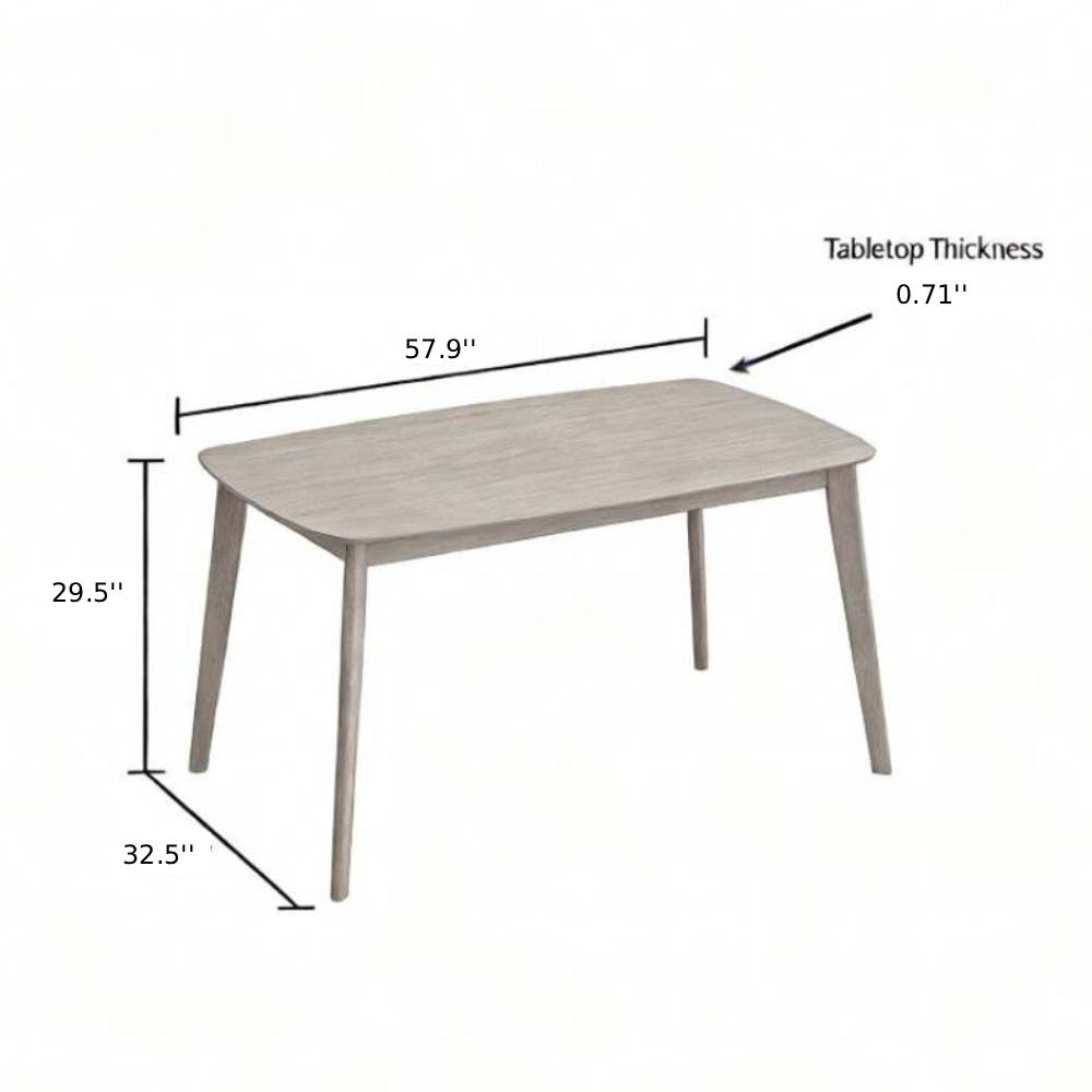 Scandinavian Dining Table Set with Upholstered Chairs for Small Spaces (Seats 4–6)
