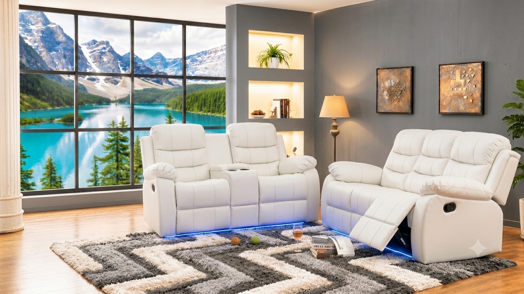 2-Piece LED Reclining Living Room Set