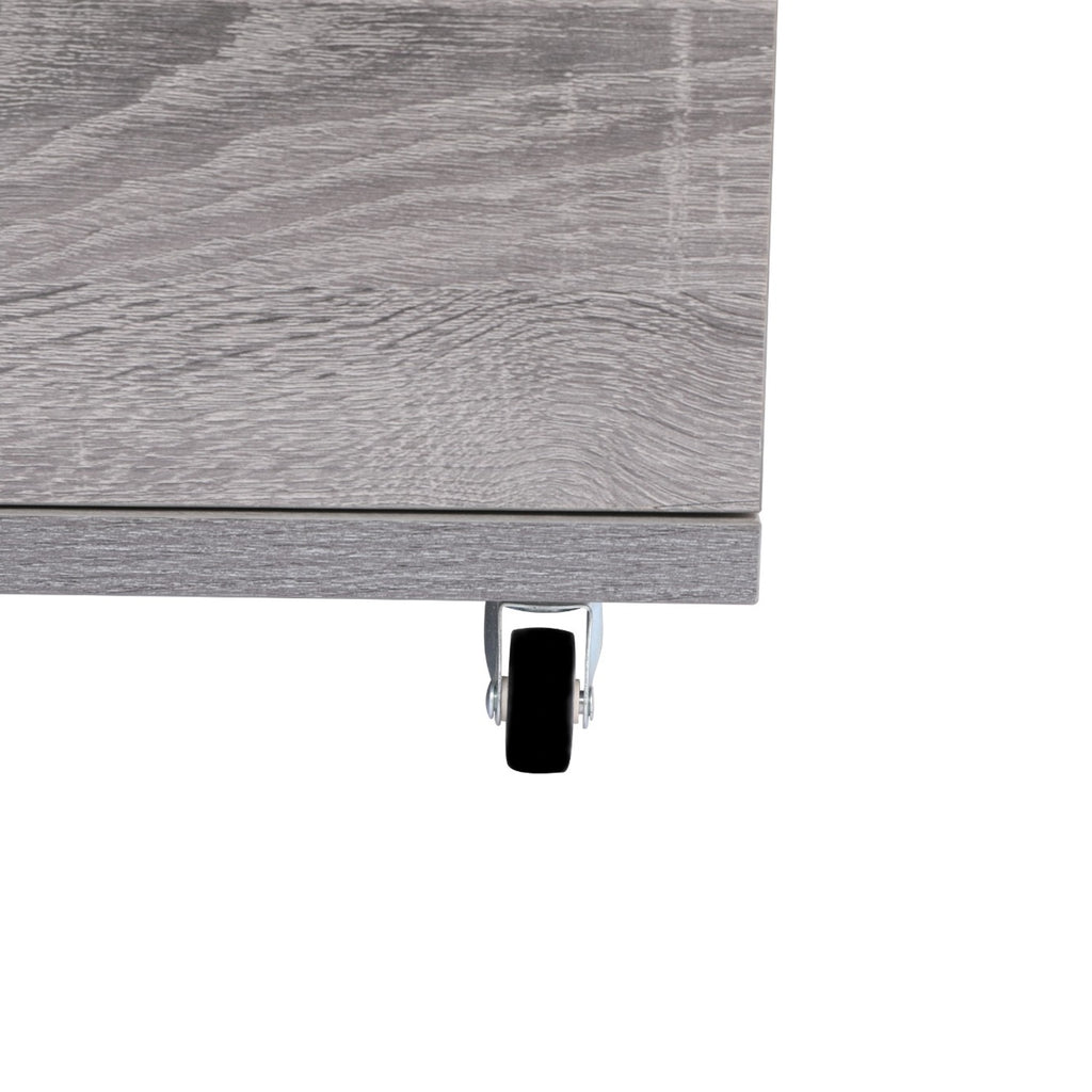 Modern Gray 5-Drawer Dresser with Wheels – Space Saving Storage