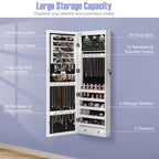 Lockable LED Jewelry Mirror Cabinet – Wall Mounted Organizer