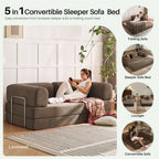 5-in-1 Convertible Sleeper Sofa Bed