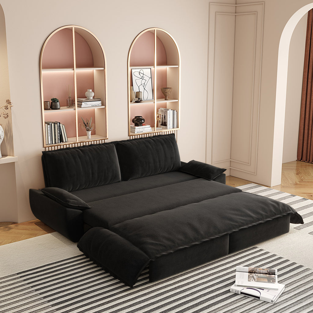 3-in-1 Convertible Pull-Out Sofa Bed – Modern Space-Saving Design