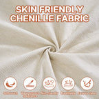 Modern Chenille Convertible Twin Size Sofa Bed with Pillows