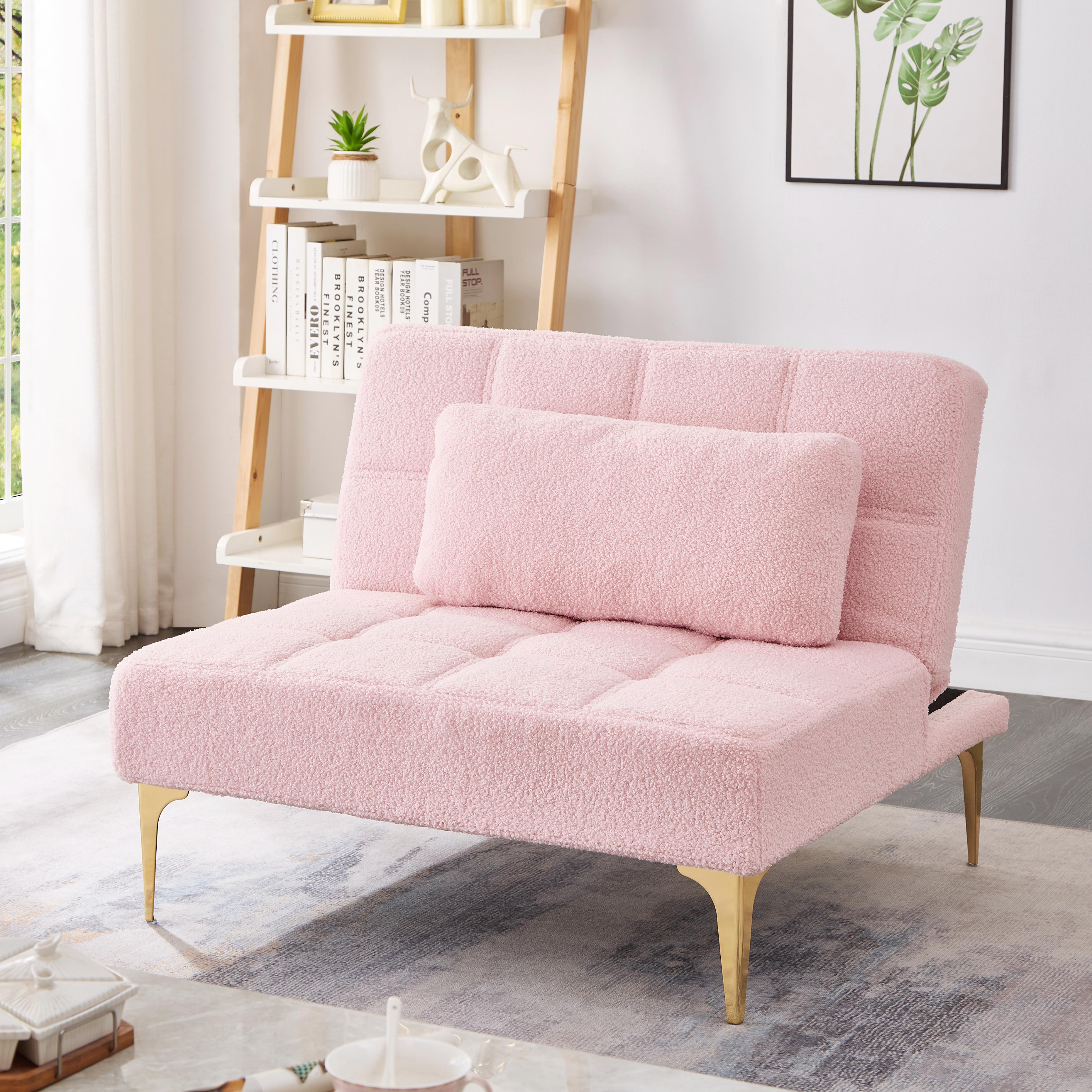 Pink Convertible Accent Chair
