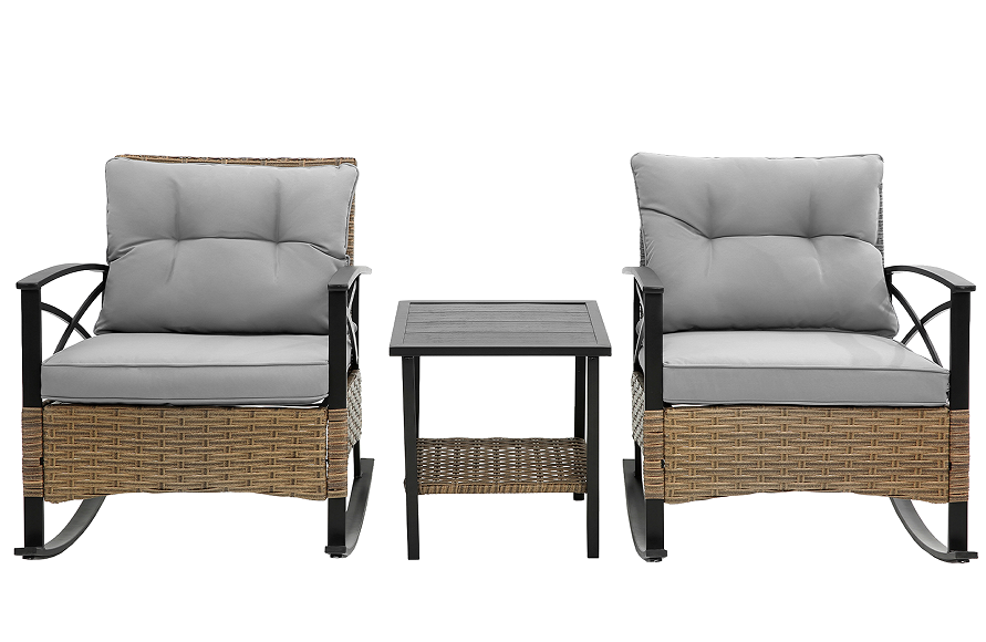 6-Piece L-Shaped Outdoor Sectional Sofa Set with Coffee Table