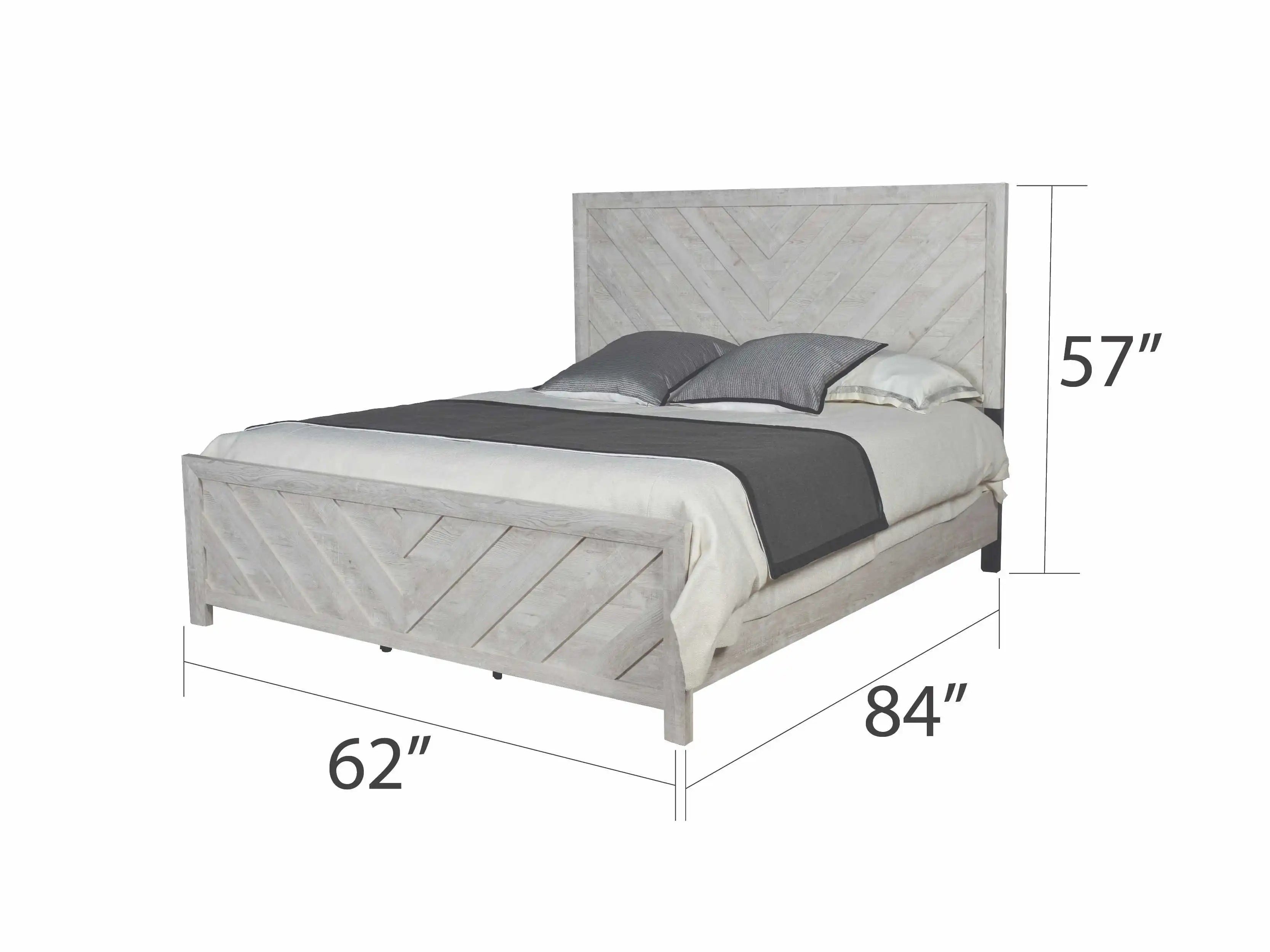 Gray Queen Bedroom Set – Bed Frame, Dresser, Mirror & Nightstand