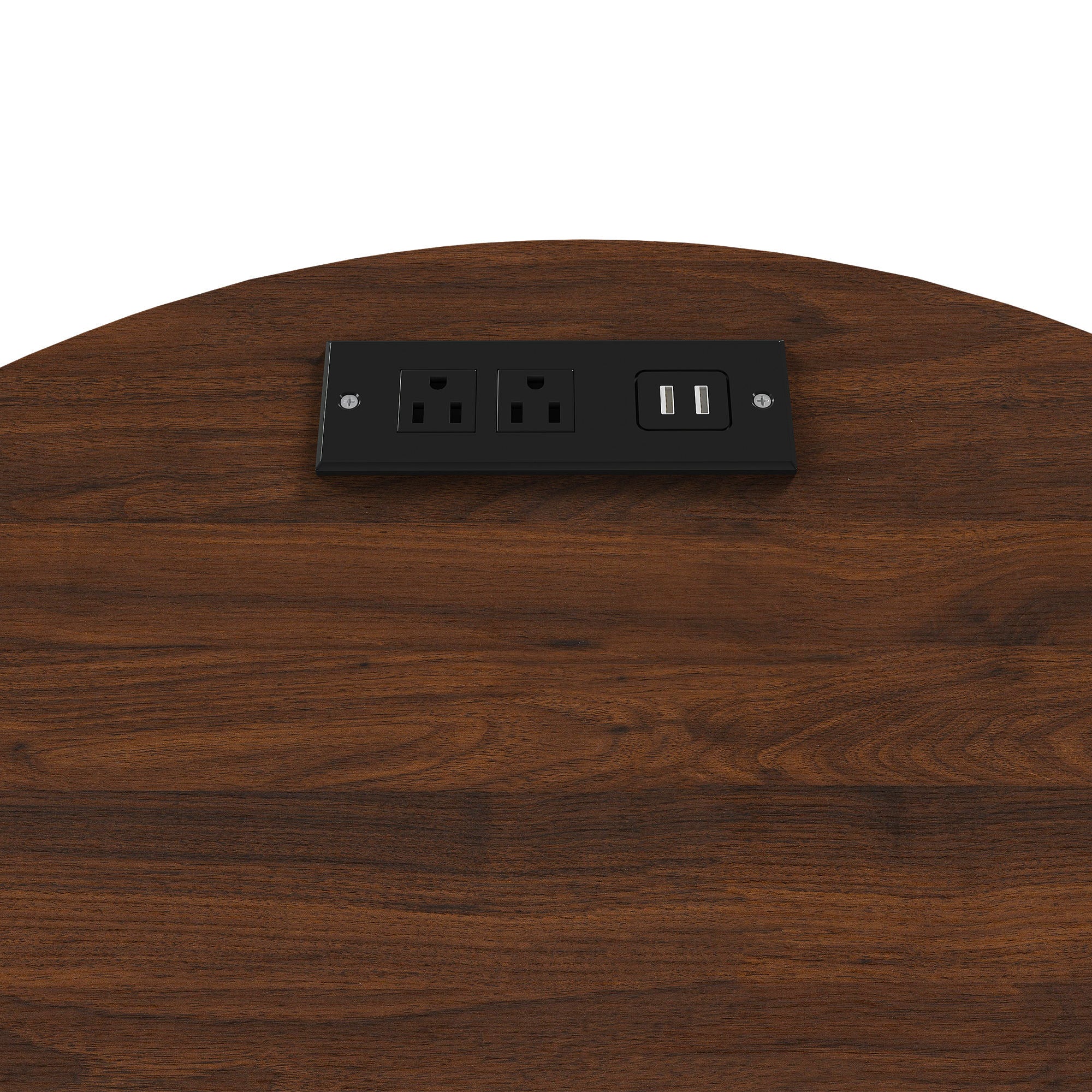 Mid-Century Modern Nightstand Set of 2 with Charging Station