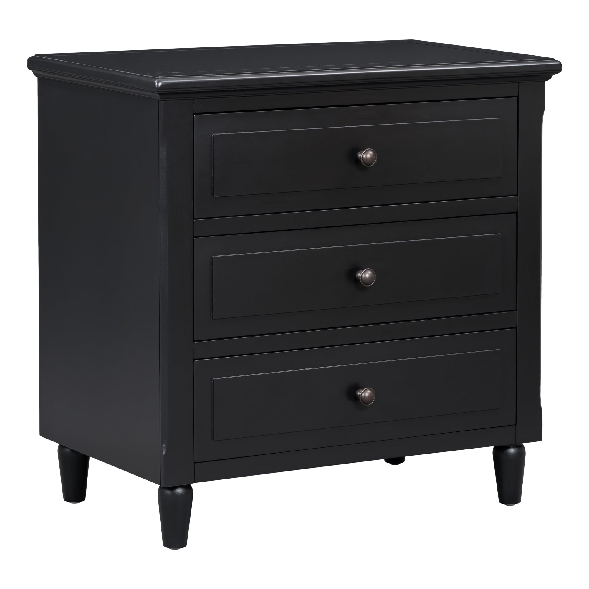 Modern 3-Drawer Nightstand – Minimalist Bedside Table