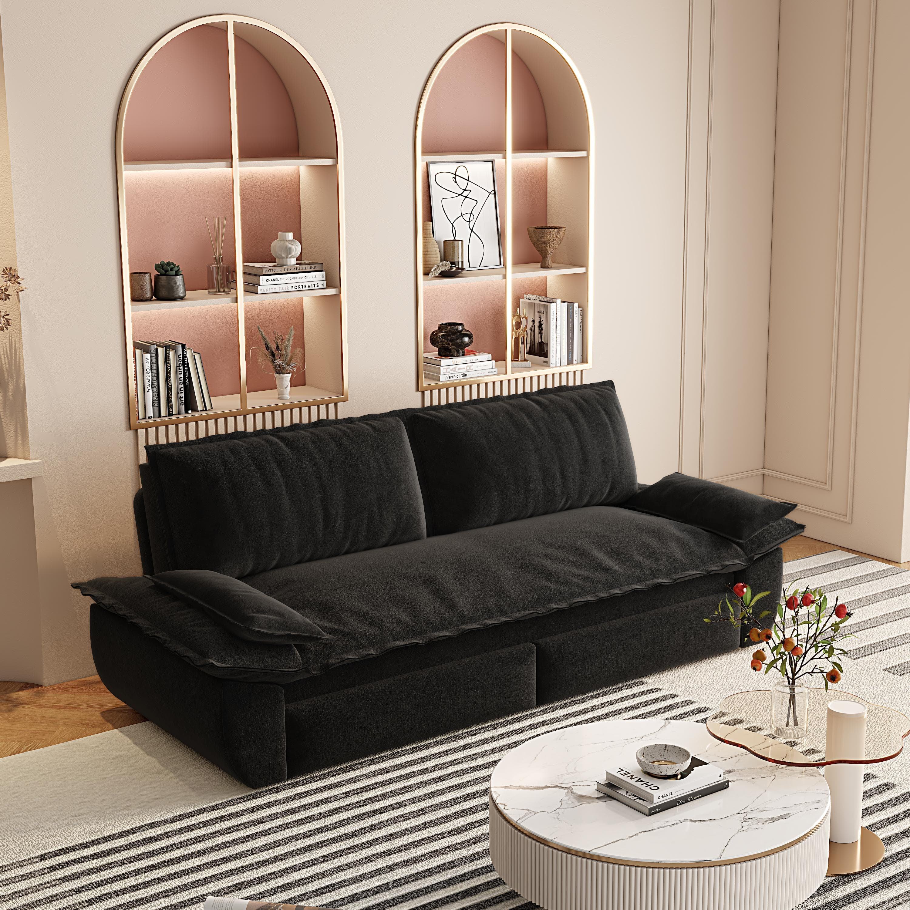 3-in-1 Convertible Pull-Out Sofa Bed – Modern Space-Saving Design