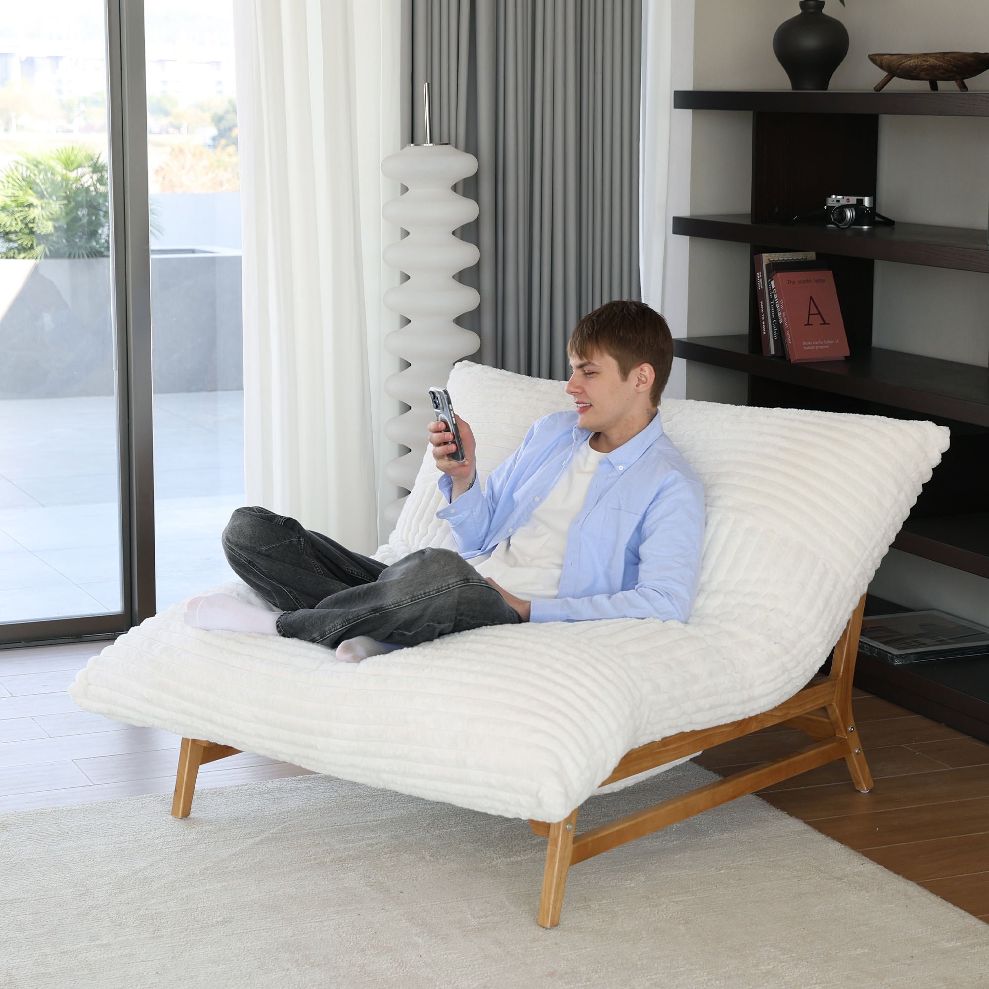 Nordic Minimalist Lounge Chair – Modern Floor Sofa