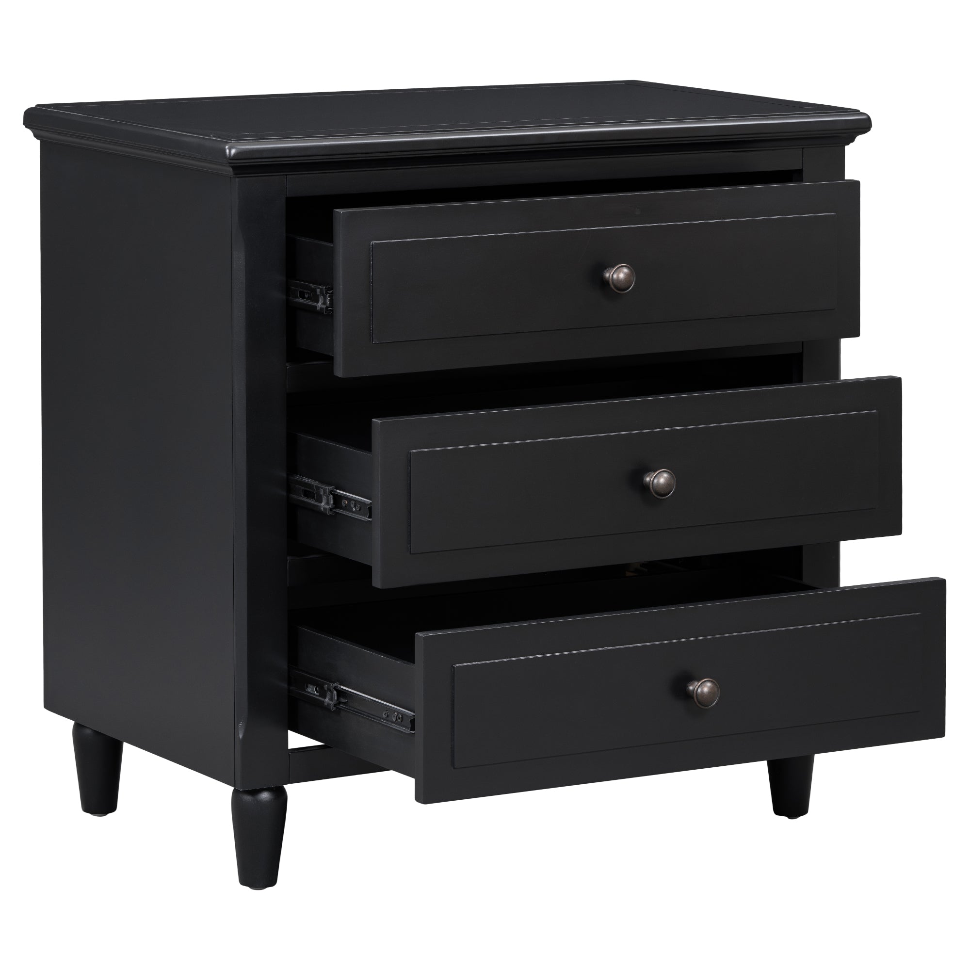Modern 3-Drawer Nightstand – Minimalist Bedside Table