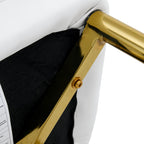 Elegant White & Gold Dining Chairs – Modern Glam Set of 2