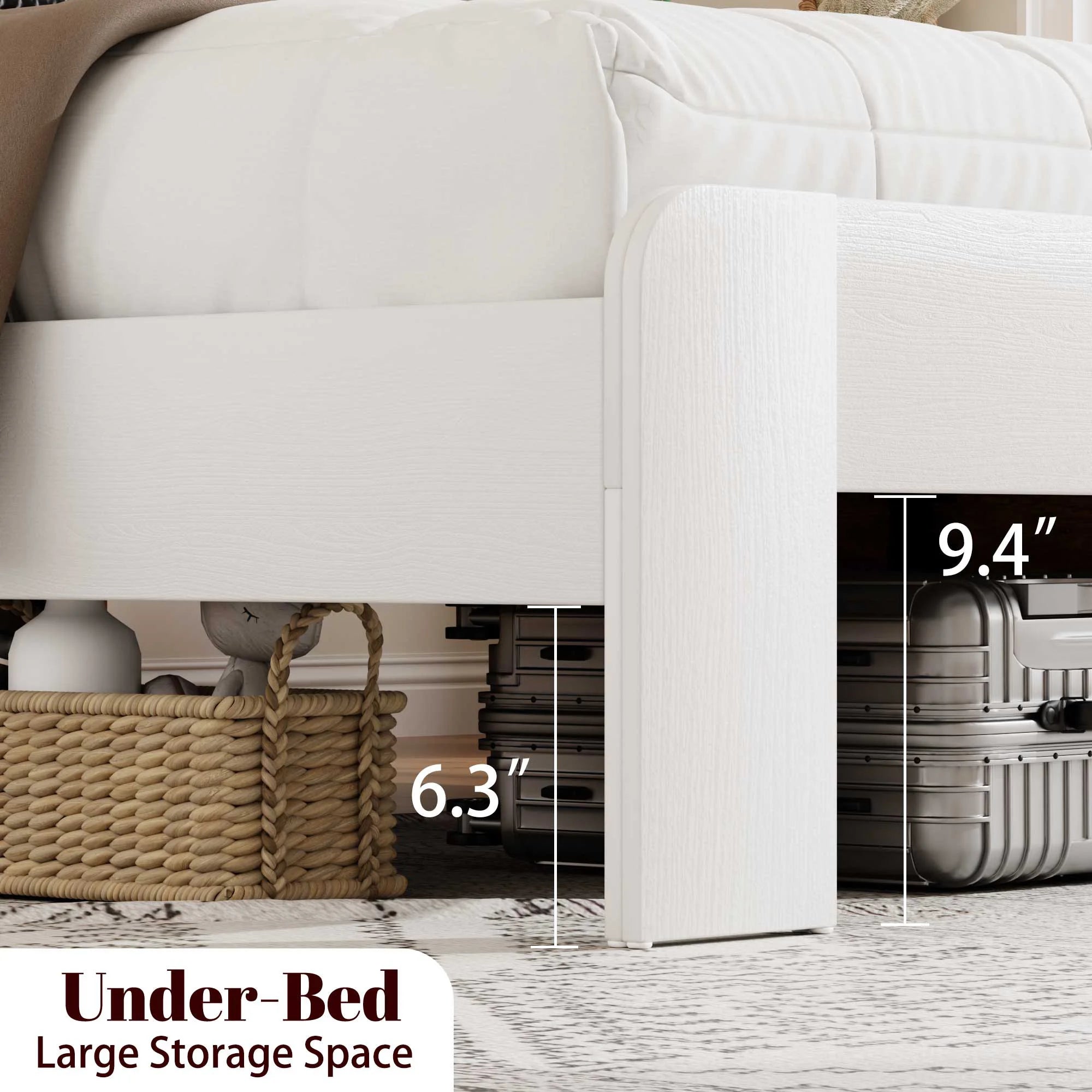 Modern Bed Frame with Built-In Charging Station