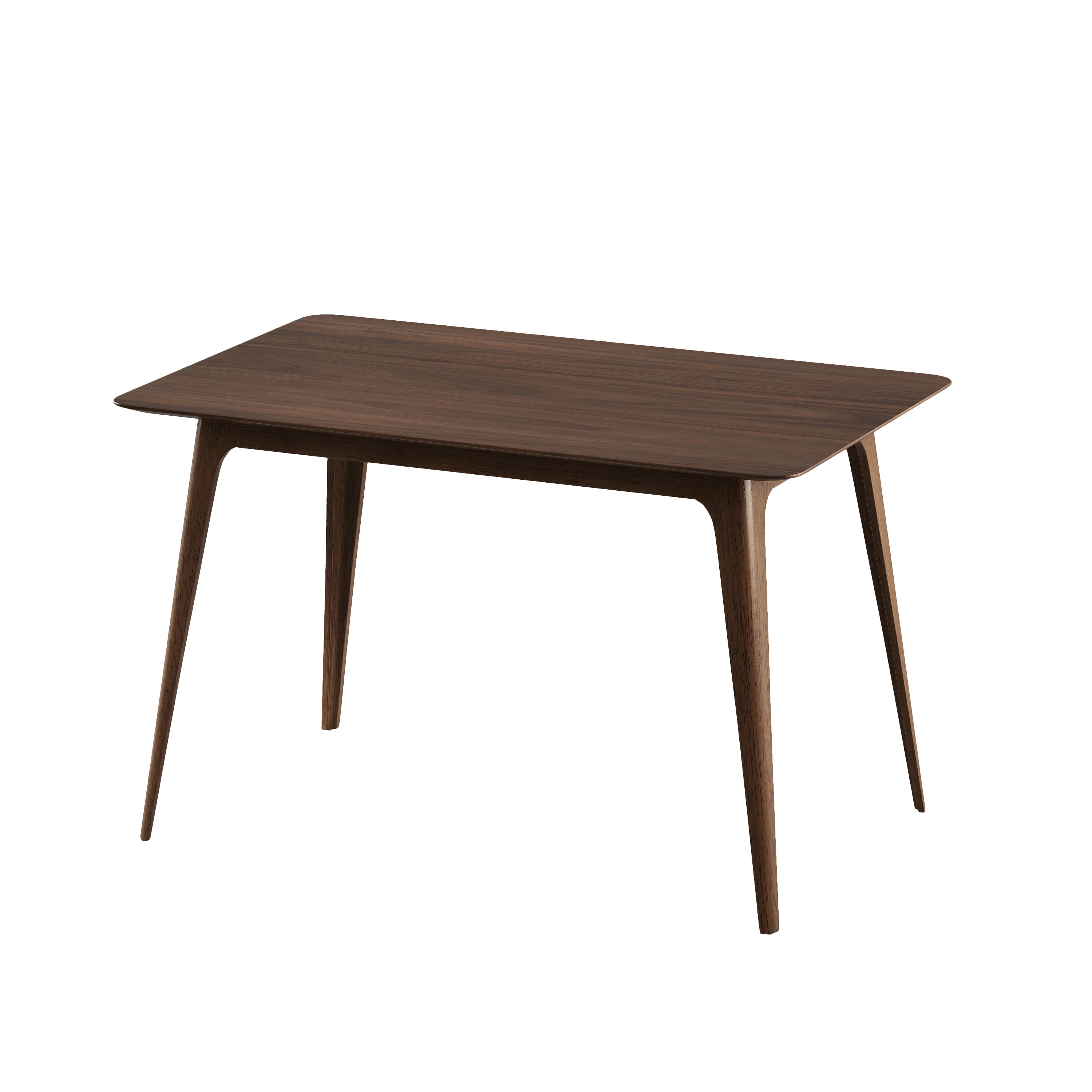 Modern Dining Table Set with 4 Chairs – Walnut Finish
