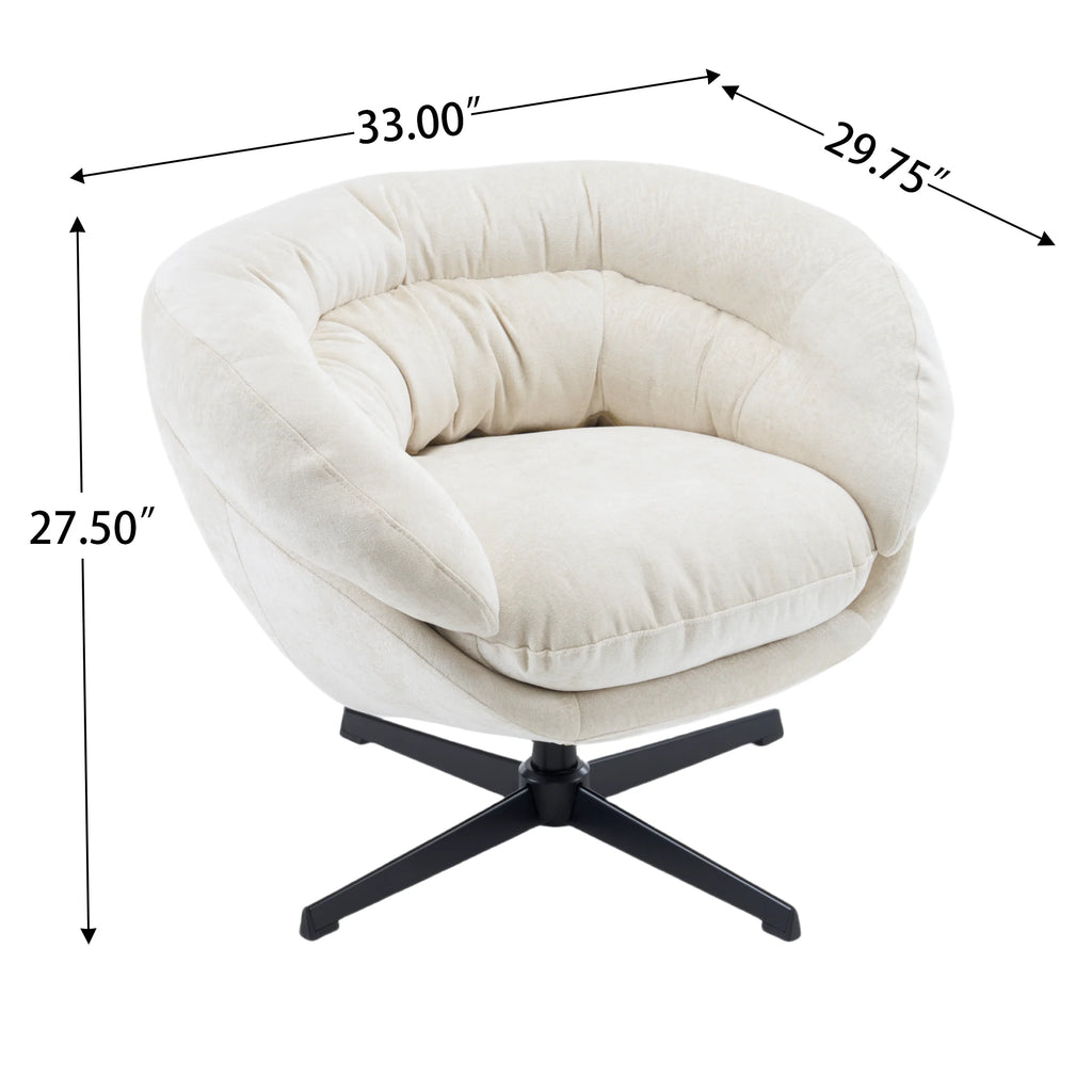Chenille Swivel Accent Chair