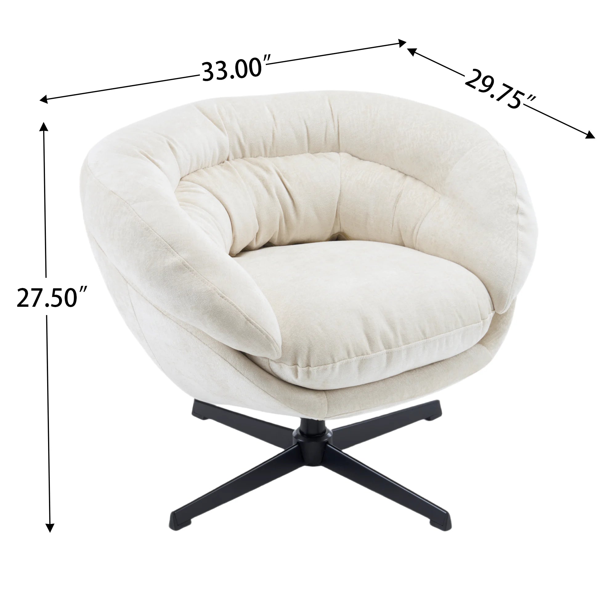 Chenille Swivel Accent Chair