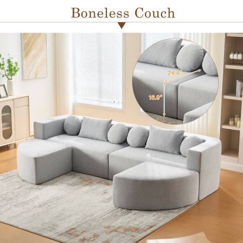 Modern Modular Sectional Sofa with Deep Seating