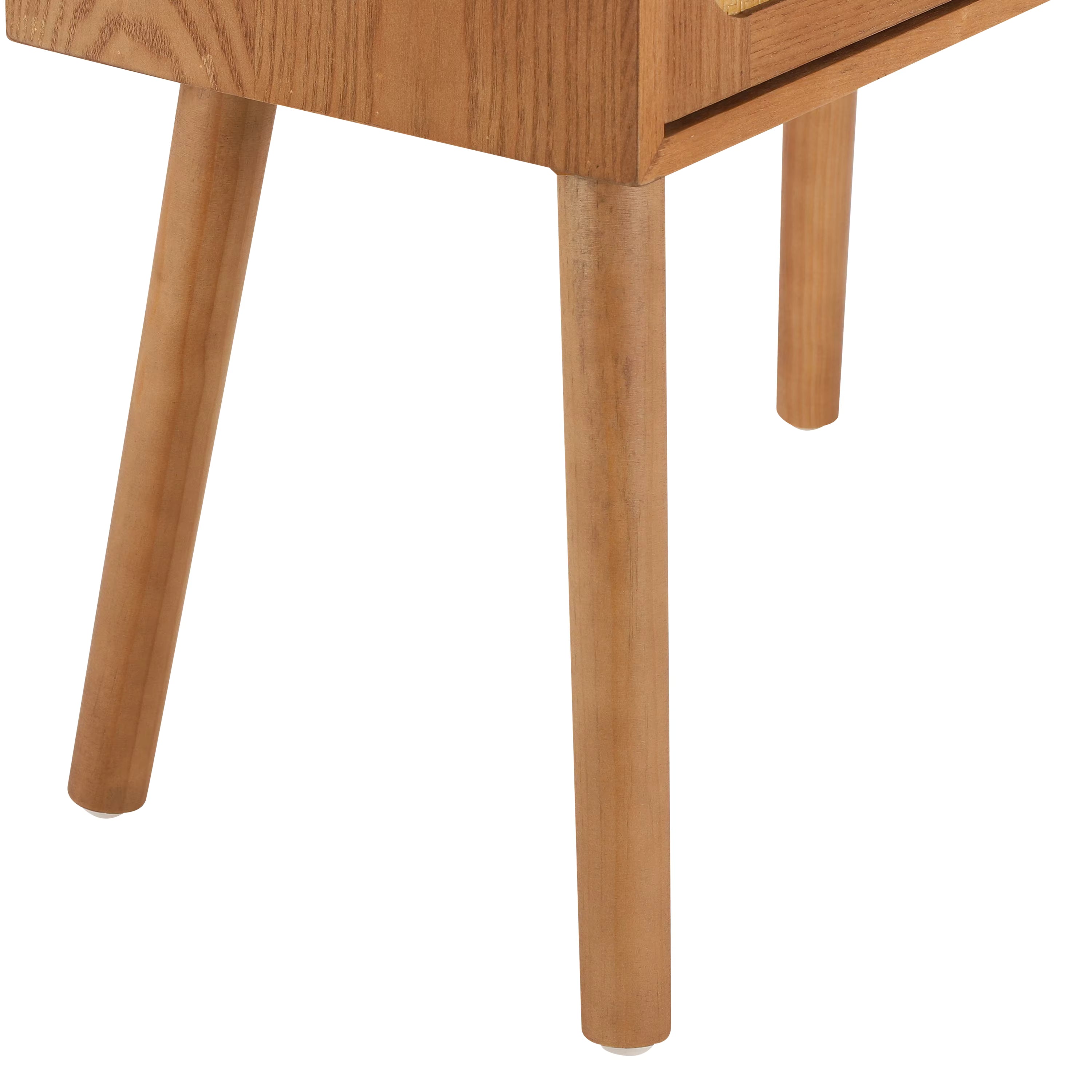 Natural Modern Wood Nightstand with Hidden Storage – Rotating Compartment Side Table (2)