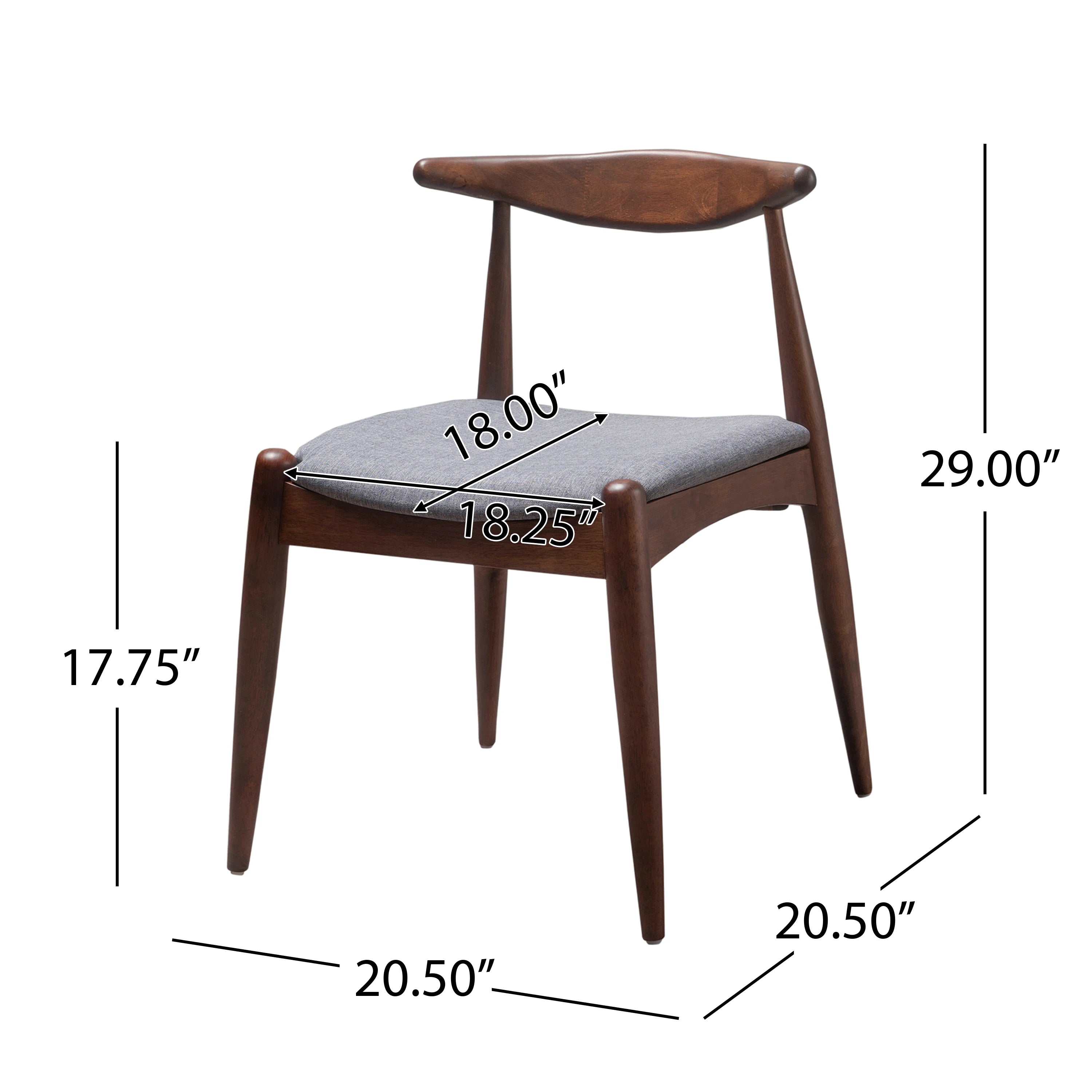 Modern Dining Table Set with 4 Chairs – Walnut Finish