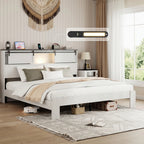 Modern Bed Frame with Built-In Charging Station