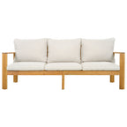 Modern Acacia Wood Outdoor Patio Sofa Set – 3 Piece Lounge Set
